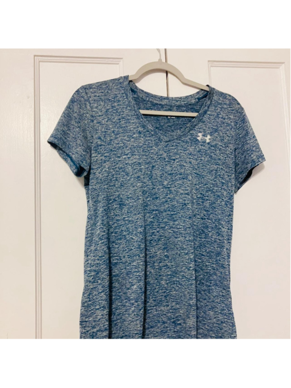 Under Armour Tech Twist V-Neck T-Shirt | Blue Heather Quick-Dry Performance Tee